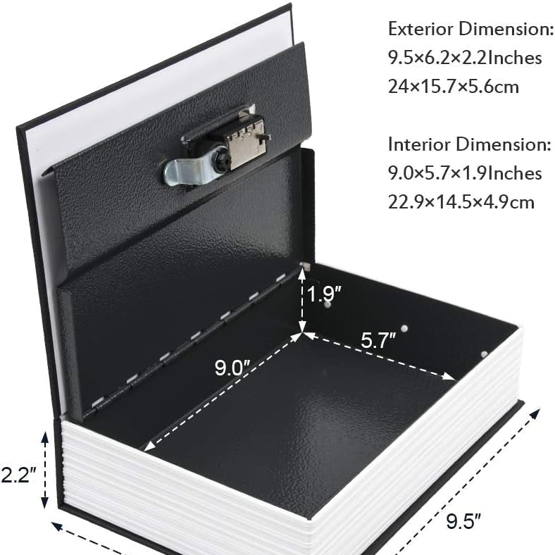Diversion Book™ Heavy-Duty Book Safe Combination Key Lock Hidden Portable Security Storage