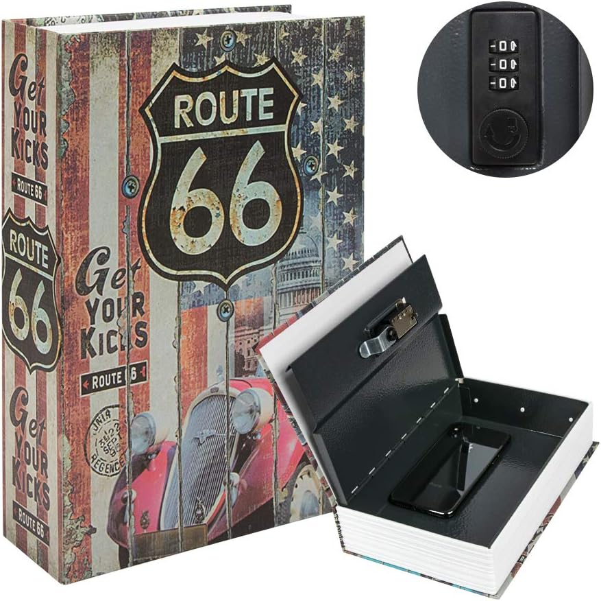 Diversion Book™ Heavy-Duty Book Safe Combination Key Lock Hidden Portable Security Storage