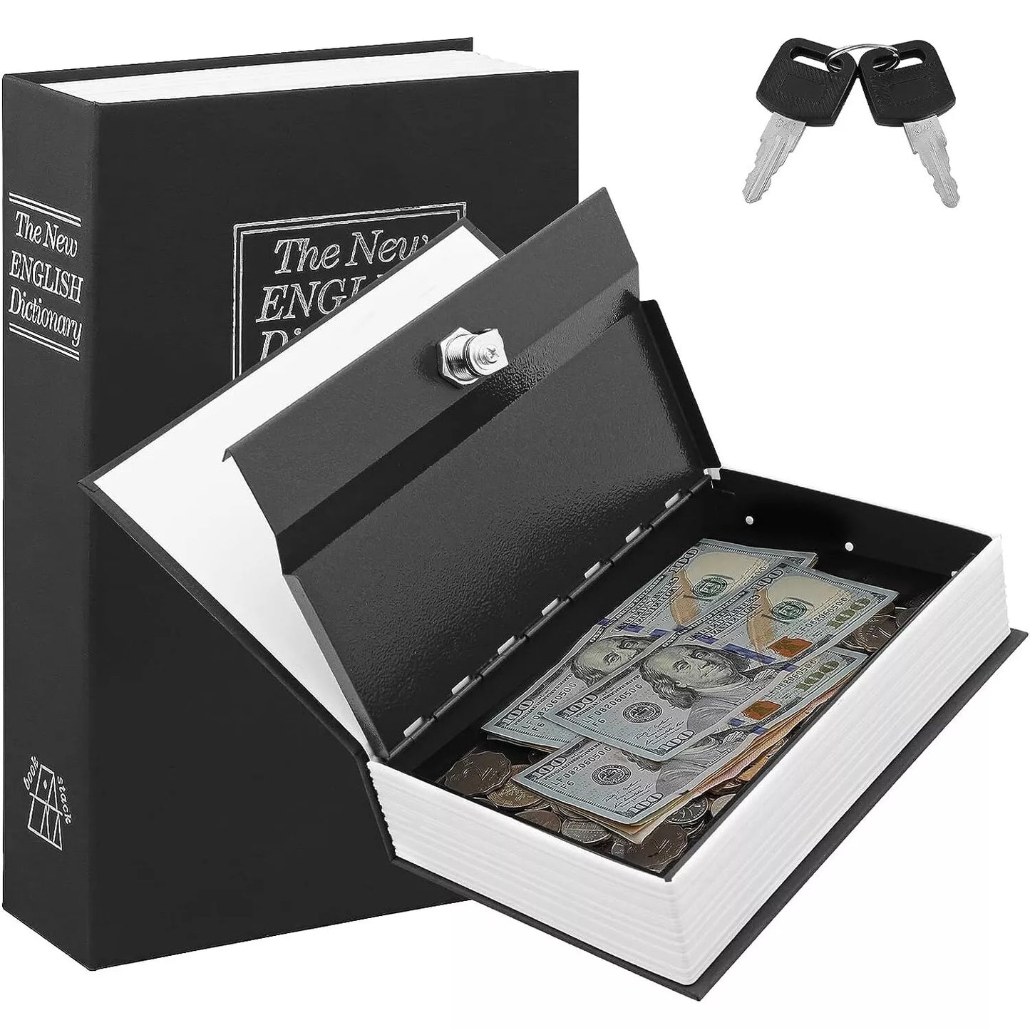 Diversion Book™ Heavy-Duty Book Safe Combination Key Lock Hidden Portable Security Storage